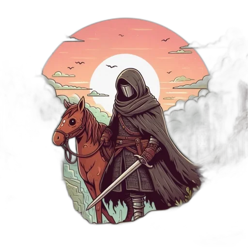 sword, mask, dragon, jacket transparent PNG cut-out