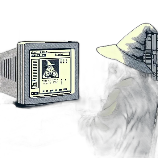 robot, weapon, hat, vaporwave transparent PNG cut-out