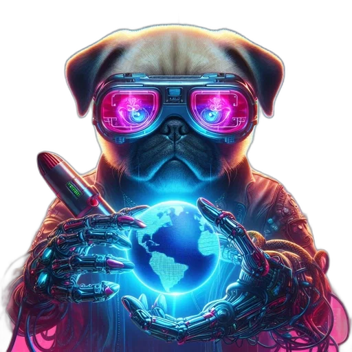 mask, jacket, staff, robot transparent PNG cut-out