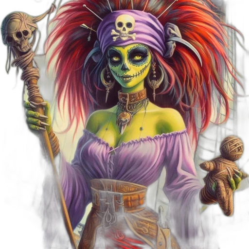 staff, jewelry, mask, fantasy art transparent PNG cut-out