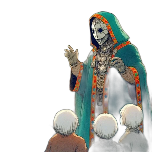 mask, jewelry, staff, concept art transparent PNG cut-out