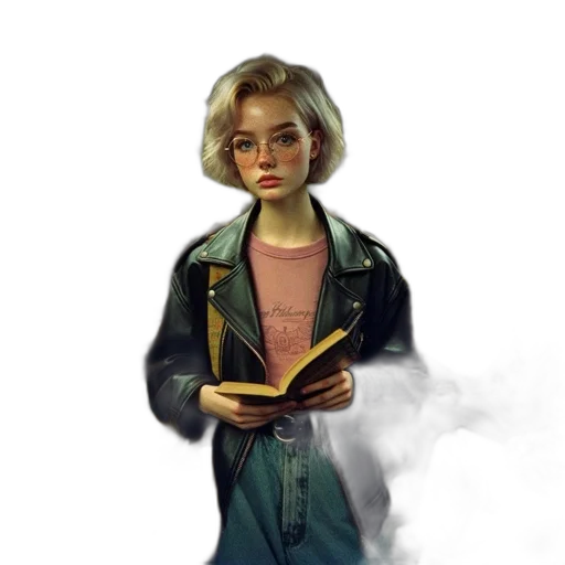jacket, staff, face, robot transparent PNG cut-out