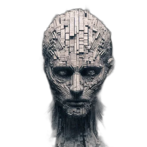 face, robot, mask, creature transparent PNG cut-out