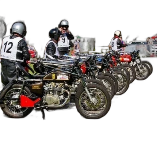 photorealistic, concept art, motorcycle, racers transparent PNG cut-out