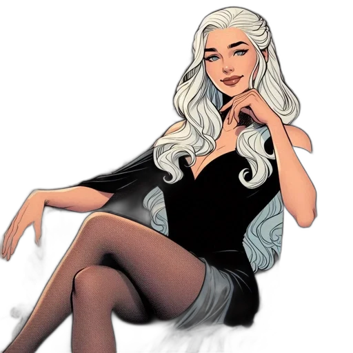 dress, comic book art, fantasy art, concept art transparent PNG cut-out