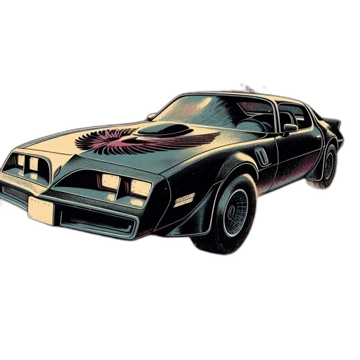 car, concept art, comic book art, photorealistic transparent PNG cut-out