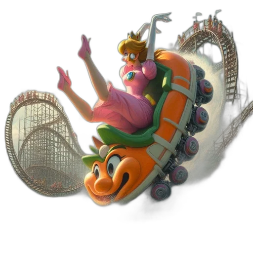 concept art, 3d render, princess-like, character transparent PNG cut-out