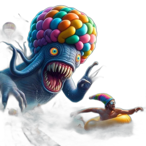 creature, concept art, fantasy art, 3d render transparent PNG cut-out
