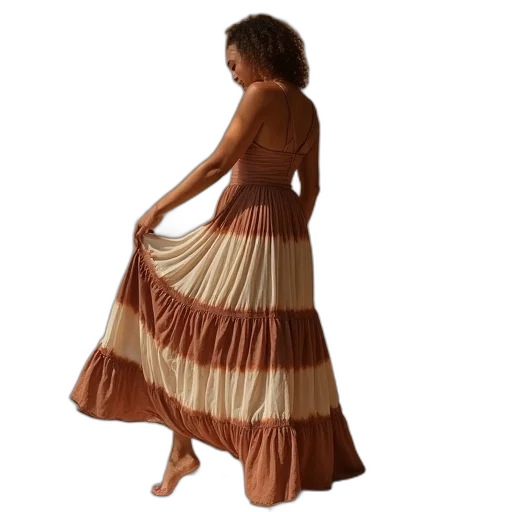 dress, earth tones, golden, brown transparent PNG cut-out