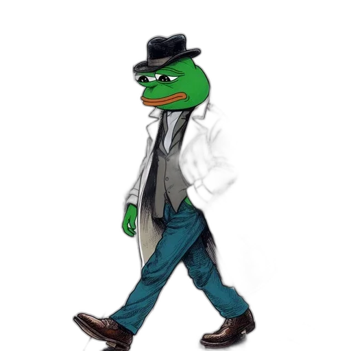 jacket, hat, anthropomorphic, frog transparent PNG cut-out