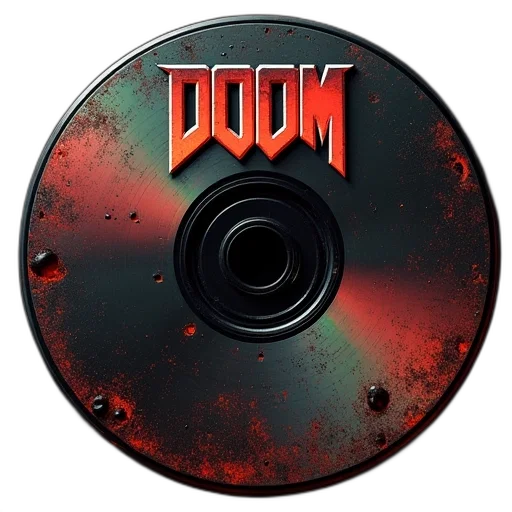 label, video, game, doom transparent PNG cut-out