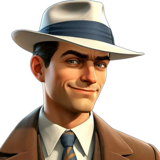 hat, face, staff, jacket transparent PNG cut-out