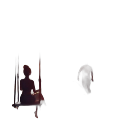 umbrella, hair, dress, creature transparent PNG cut-out