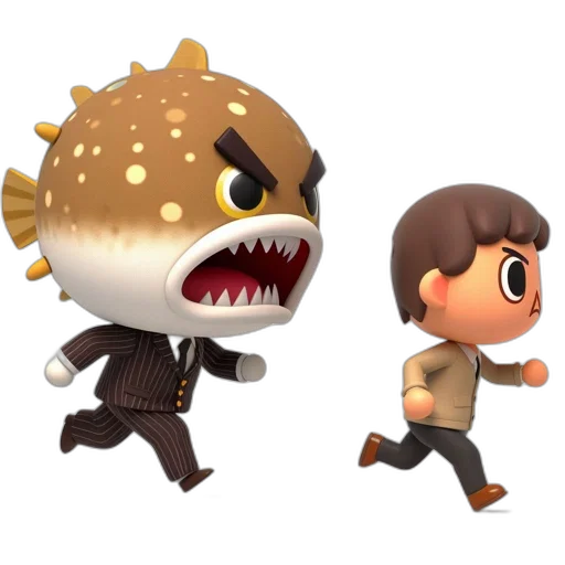 creature, concept art, 3d render, pixel art transparent PNG cut-out
