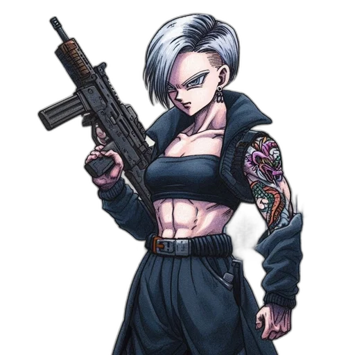 weapon, jacket, staff, concept art transparent PNG cut-out