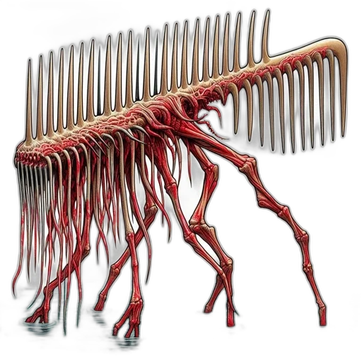 hair, staff, weapon, creature transparent PNG cut-out