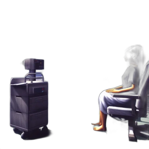 robot, furniture, 3d render, concept art transparent PNG cut-out