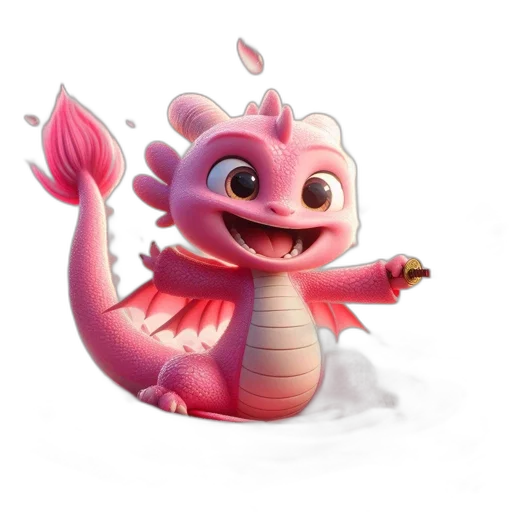 dragon, creature, staff, animal transparent PNG cut-out
