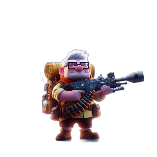 weapon, robot, creature, staff transparent PNG cut-out
