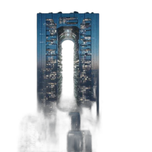 building, robot, concept art, 3d render transparent PNG cut-out