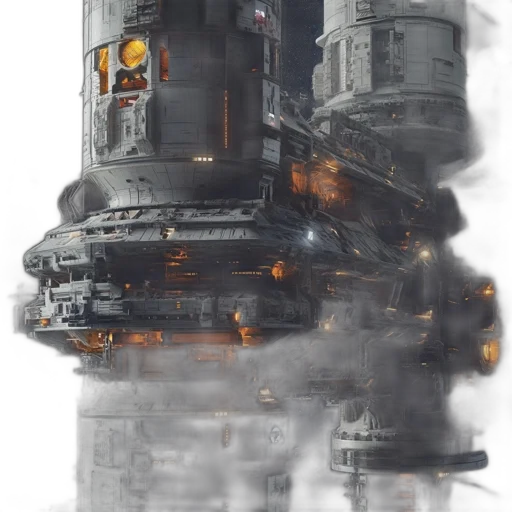 robot, weapon, concept art, photorealistic transparent PNG cut-out