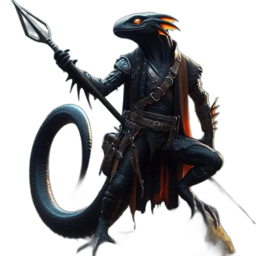 dragon, staff, sword, creature transparent PNG cut-out