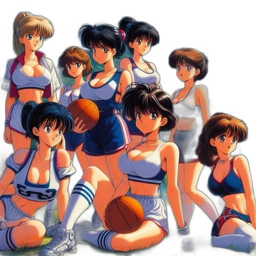 anime, concept art, vaporwave, pixel art transparent PNG cut-out
