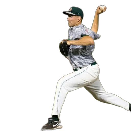 baseball, player, gray, white transparent PNG cut-out