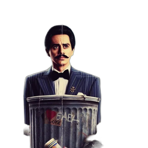robot, face, jacket, bottle transparent PNG cut-out