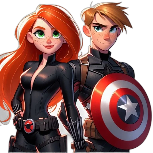 comic book art, concept art, cartoon, 3d render transparent PNG cut-out