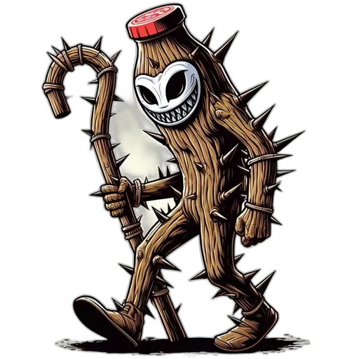 creature, staff, robot, weapon transparent PNG cut-out