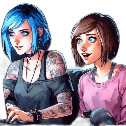 concept art, watercolor, cartoon, comic book art transparent PNG cut-out