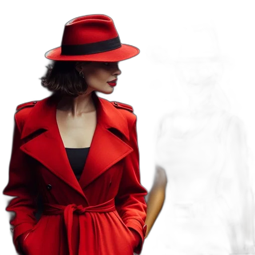 hat, dress, jacket, photorealistic transparent PNG cut-out