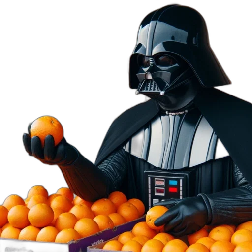 food, monochrome, darth, vader transparent PNG cut-out