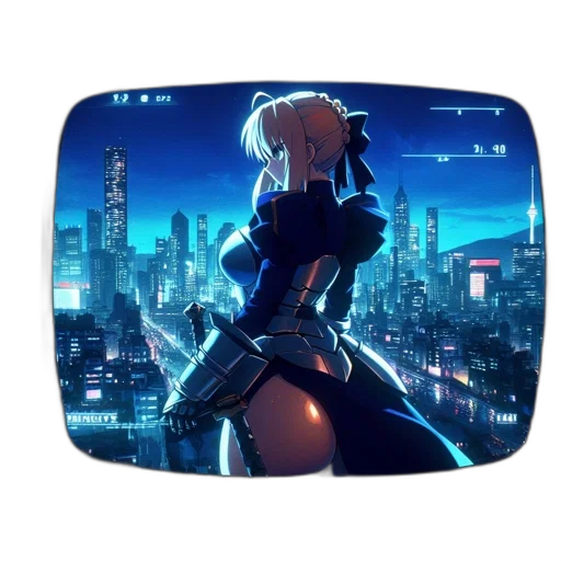 cyberpunk, concept art, anime, fantasy art transparent PNG cut-out