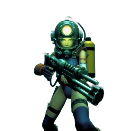 robot, weapon, staff, concept art transparent PNG cut-out