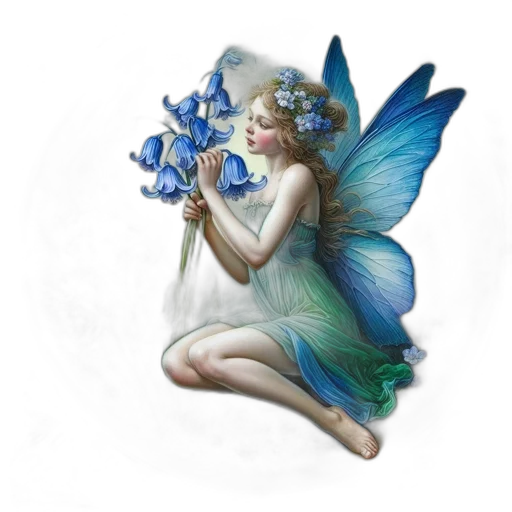 flower, dress, fantasy art, concept art transparent PNG cut-out