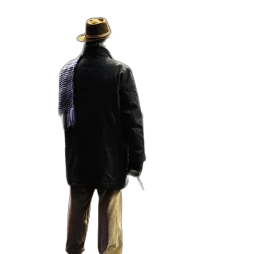 jacket, hat, staff, umbrella transparent PNG cut-out