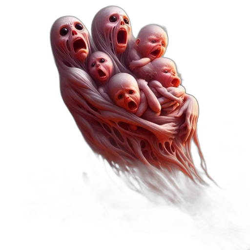 creature, hair, face, mask transparent PNG cut-out
