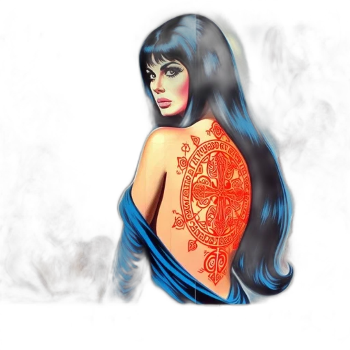dress, fantasy art, comic book art, concept art transparent PNG cut-out