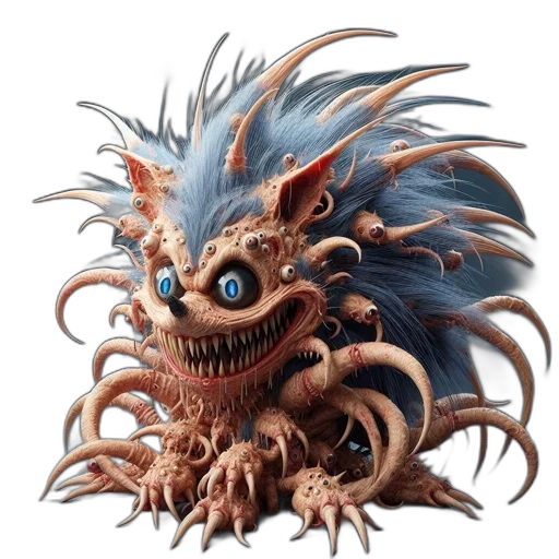 creature, dragon, mask, hair transparent PNG cut-out