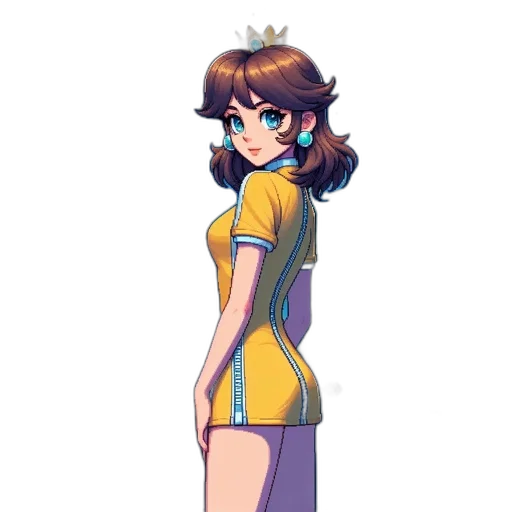 dress, staff, crown, robot transparent PNG cut-out