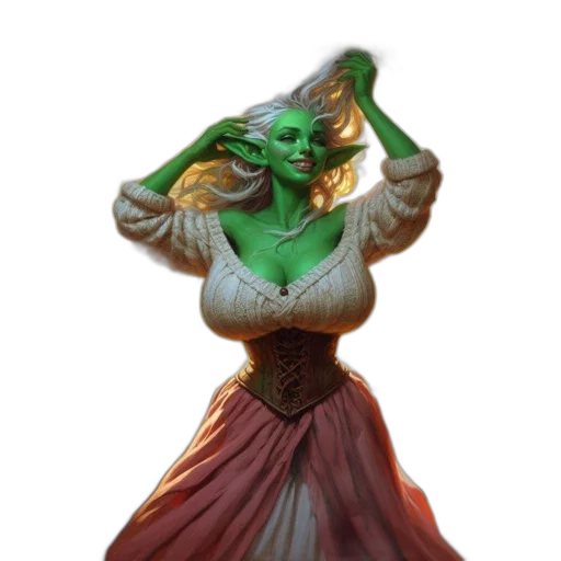mask, staff, dress, creature transparent PNG cut-out