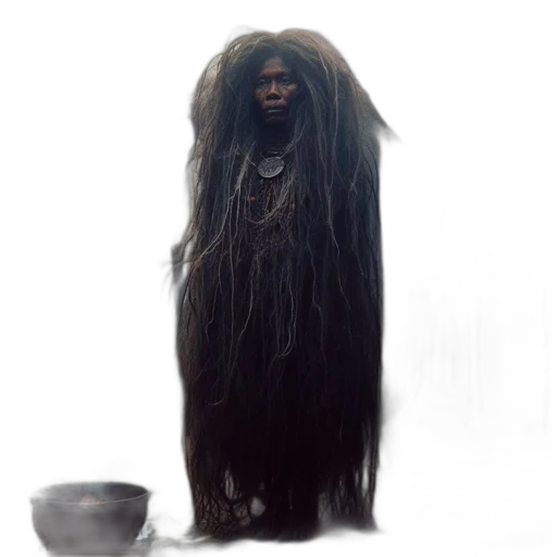 hair, creature, animal, staff transparent PNG cut-out