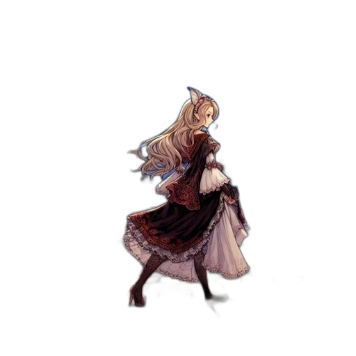 dress, staff, creature, animal transparent PNG cut-out