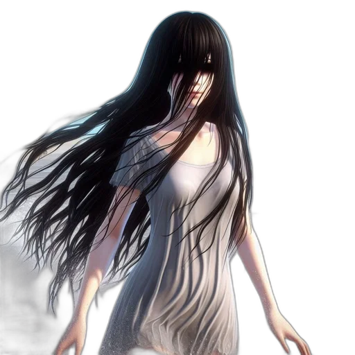 dress, hair, creature, concept art transparent PNG cut-out