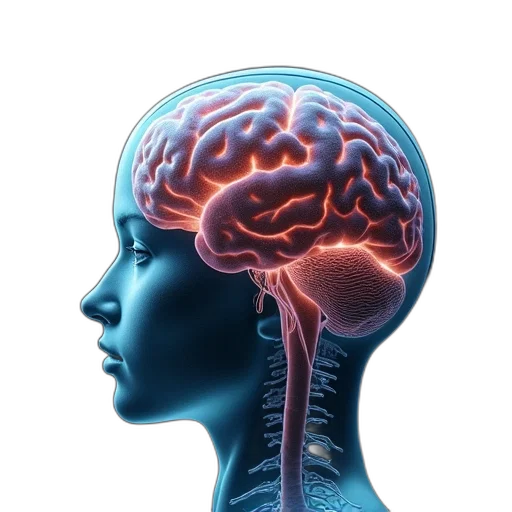crown, face, brain, magnififying transparent PNG cut-out