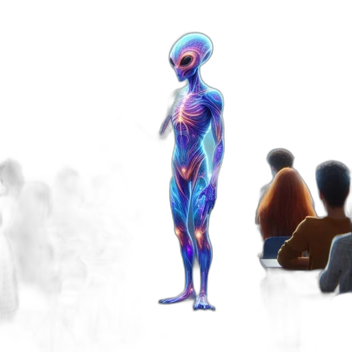 robot, creature, concept art, 3d render transparent PNG cut-out