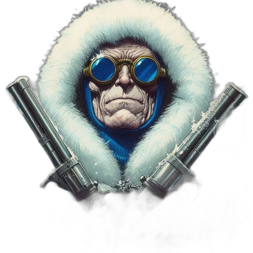 jacket, face, mask, weapon transparent PNG cut-out