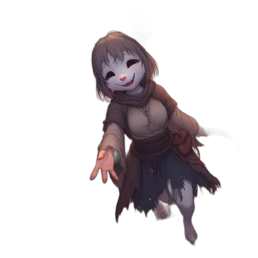 mask, creature, staff, face transparent PNG cut-out